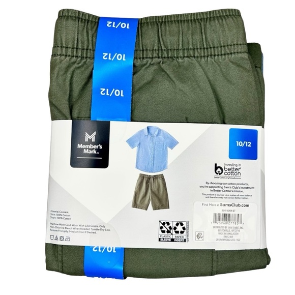 Member's Mark 2 Piece Shirt And Short Set NWT - Picture 2 of 3